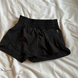Black Lululemon Track That High-Rise Lined Short 3"